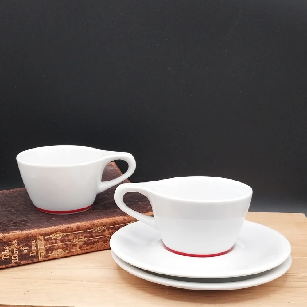 Set Of 2 Black Cat Project notNeutral Intelligentsia Cappaccino Coffee Mugs - Picture 2 of 11